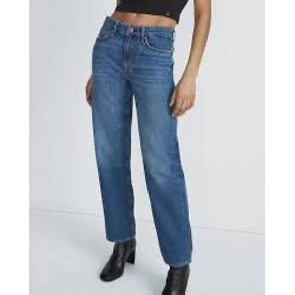 rag & bone Dre Low-Rise Slim Boyfriend Jeans Blake/Medium Wash NWOT Size 32 - Picture 2 of 11